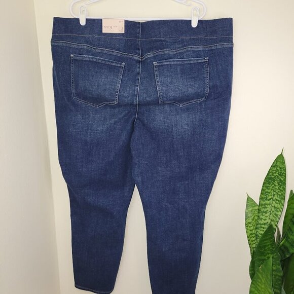 NYDJ Ankle Jeans Dark Wash Pull-On Pants Women's Size 22W NWT - Picture 2 of 12